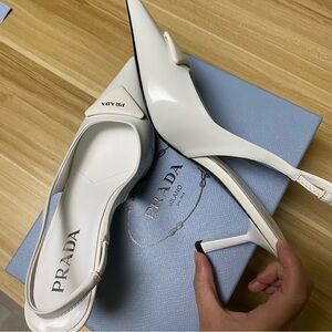 Prada Women's Elegant White Heels